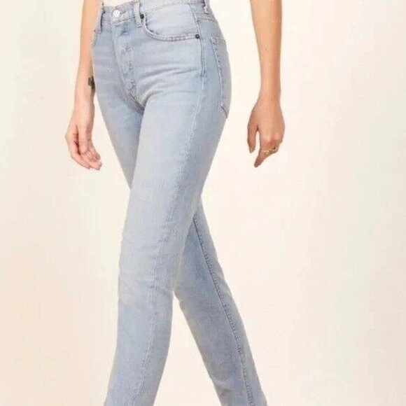Reformation Montego Women's High Rise Button Fly Skinny Jeans size 26 - Picture 1 of 7